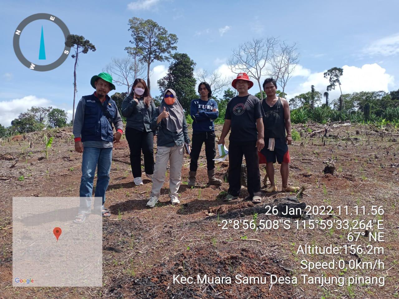 Survey lahan untuk perluasan tanaman sawit di Desa Tanjung Pinang Kec. Muara Samu Kab. Paser