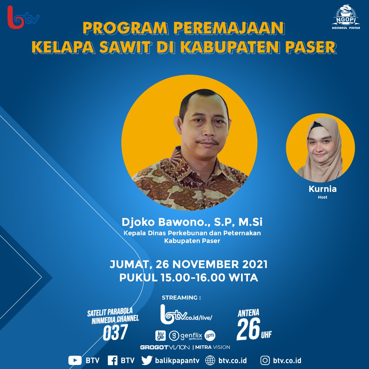 Talk Show Balikpapan TV : Program Peremajaan Sawit Rakyat Di Kabupaten Paser